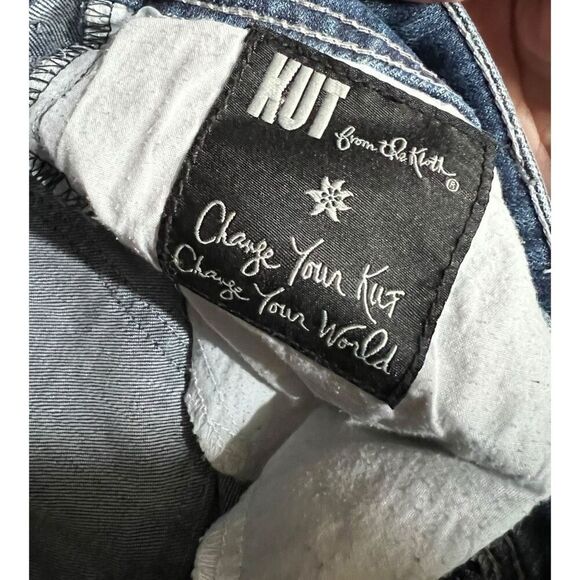 Kut from the Kloth Jeans Women's Size 2 Cameron Cuffed Straight-Leg Ankle Blue - Picture 5 of 14